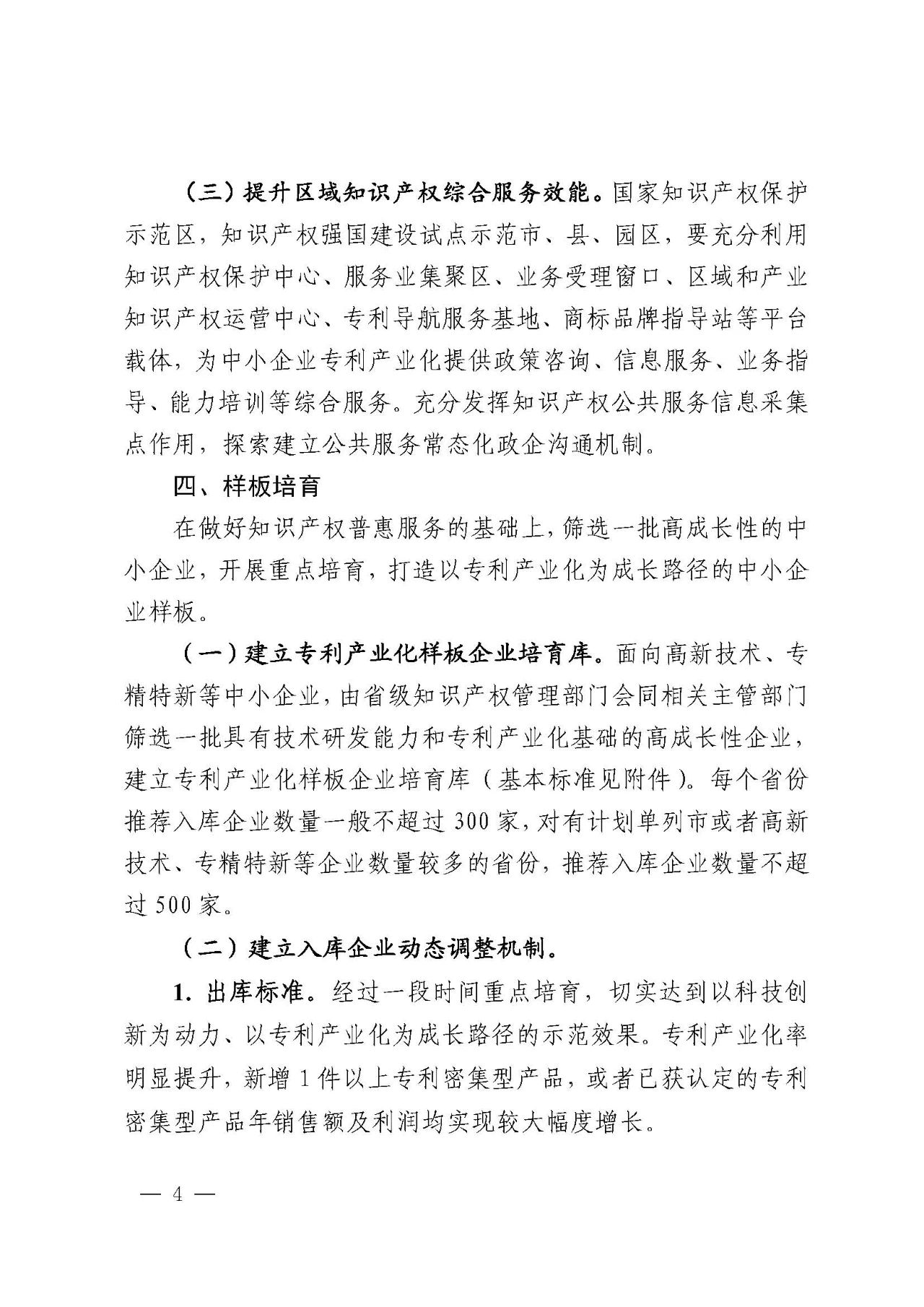 專利產(chǎn)業(yè)化促進中小企業(yè)成長計劃實施方案